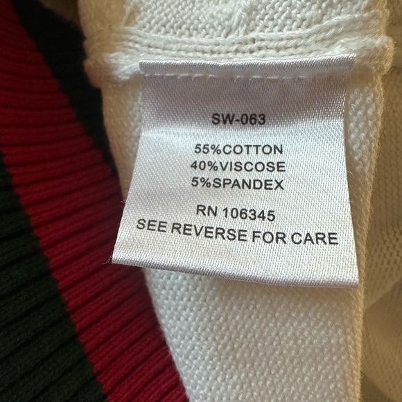 Prestige Original Men's White Cable Knit Sweater size L - Picture 3 of 9